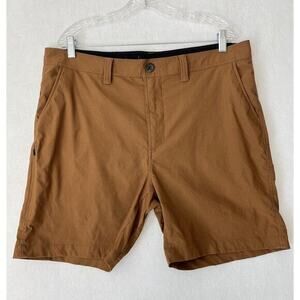prAna Alameda Embark Hybrid Shorts Mens 38x7 Brown Hiking Cargo